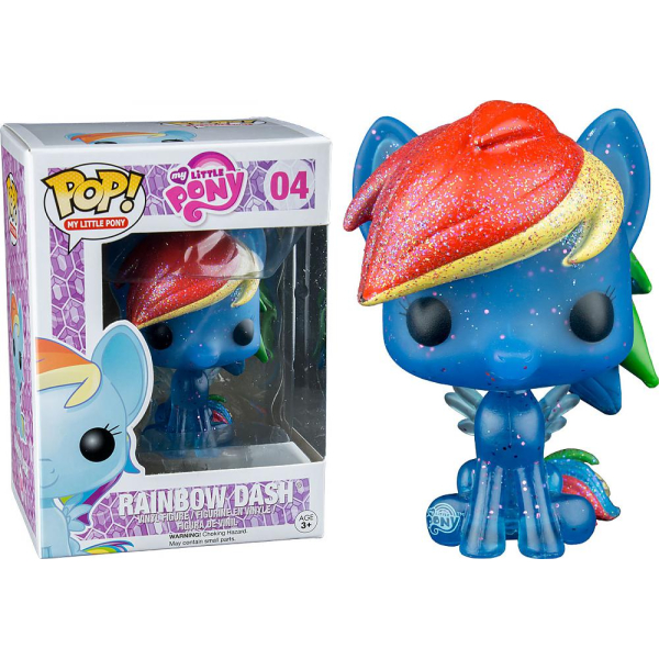 Authentic My Little Pony funko pop Figure Rainbow dash Glitter +/- 9cm